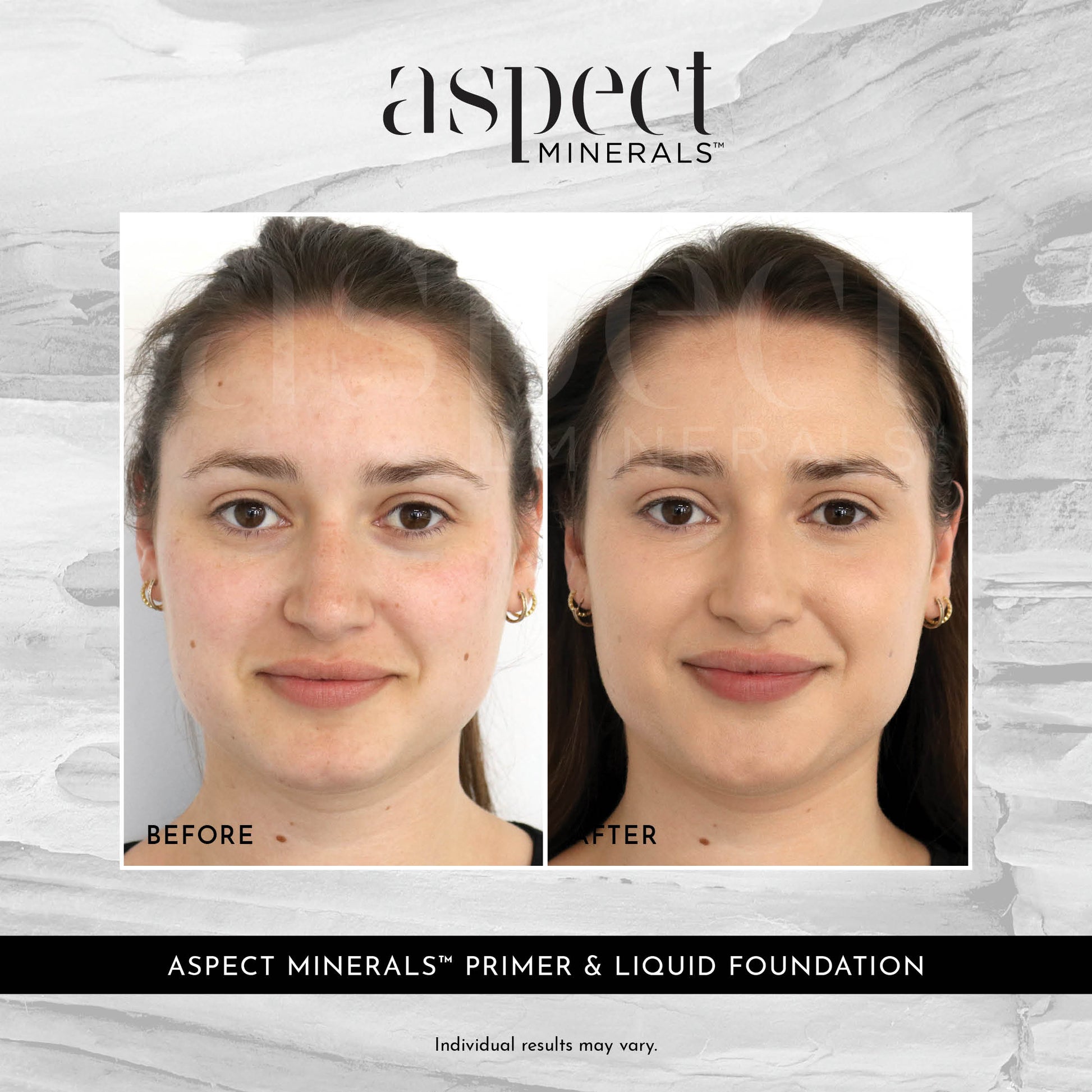 Aspect Mineral Foundation before and after 